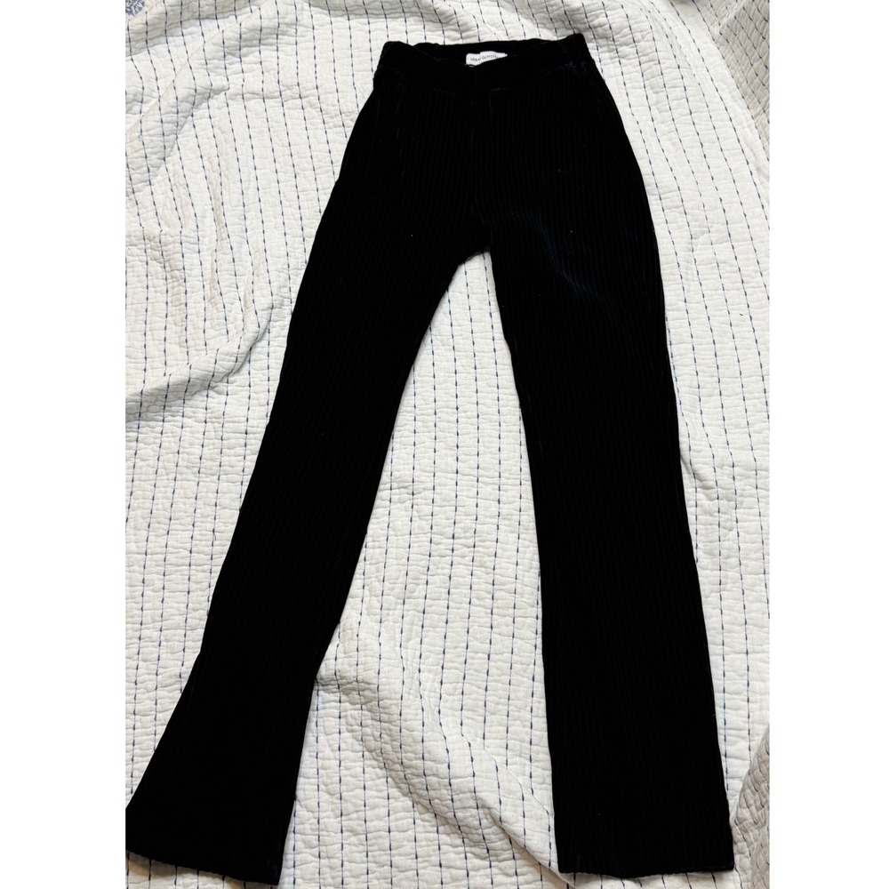 Urban Outfitters Black Corduroy Flare Pants High Waisted Ribbed Trousers XS